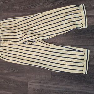 The White Pine Co WinterSilks Yellow Striped Silk Pajama Vintage Pants